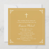 Elegant Lijst Baptism/Christening Uitnodiging (Voorkant)