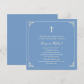 Elegant Lijst Baptism/Christening Uitnodiging (Voorkant / Achterkant)