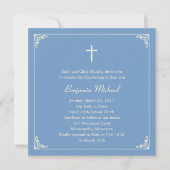 Elegant Lijst Baptism/Christening Uitnodiging (Voorkant)
