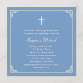 Elegant Lijst Baptism/Christening Uitnodiging