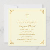 Elegant Lijst Baptism/Christening Uitnodiging (Voorkant)
