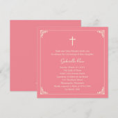 Elegant Lijst Baptism/Christening Uitnodiging (Voorkant / Achterkant)