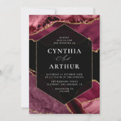 elegant lijst bogundy en goudbruinbruin kaart (Voorkant)