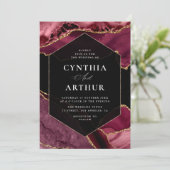 elegant lijst bogundy en goudbruinbruin kaart (Staand voorkant)