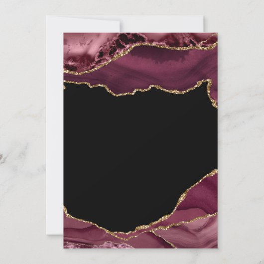 elegant lijst bogundy en goudbruinbruin kaart (Achterkant)