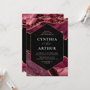 elegant lijst bogundy en goudbruinbruin kaart