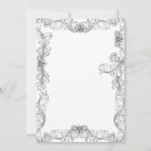 Elegant lijst bruiloft kaart (Achterkant)