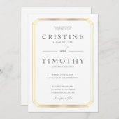 Elegant lijst bruiloft kaart (Voorkant / Achterkant)