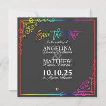 Elegant Lijst Colorful Save the Date Card
