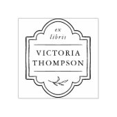 Elegant Lijst Delicate Leaves Ex Libris Bookplate Rubberstempel (Afrduk)