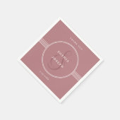 Elegant Lijst | Dusty Roos bruiloft Servet (Hoek)