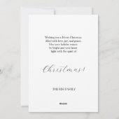 Elegant Lijst Feestdagenkaart (Achterkant)