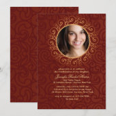 Elegant Lijst Foto Bevestiging Uitnodiging (Voorkant / Achterkant)