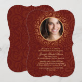 Elegant Lijst Foto Bevestiging Uitnodiging (Voorkant / Achterkant)