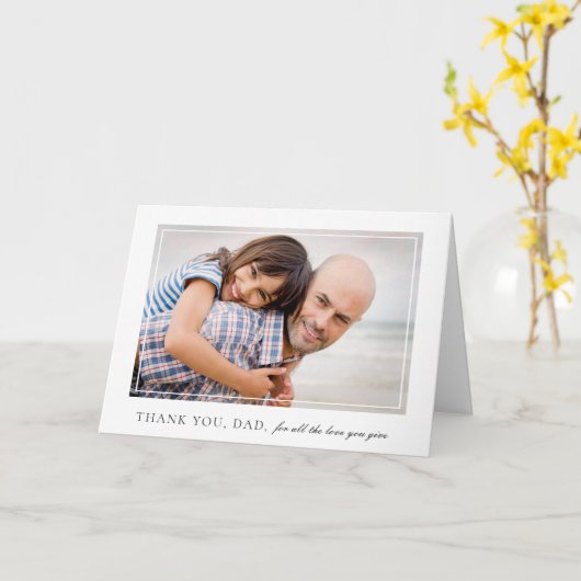 Elegant Lijst Foto Vaderdag Kaart (Gele Bloem)