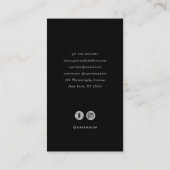 Elegant Lijst | Foto zwart en zilver Visitekaartje (Achterkant)