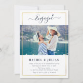 Elegant lijst fotoverlofpartij kaart (Voorkant)