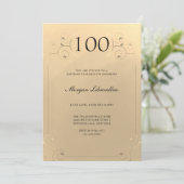Elegant Lijst Goud 100e Verjaardag Kaart (Staand voorkant)