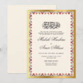 Elegant Lijst Goud & Bloemen Islamitisch Moslim Br Kaart (Voorkant / Achterkant)