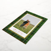 Elegant Lijst Green Plaid Kerst Folie Kaart (Gedraaid)