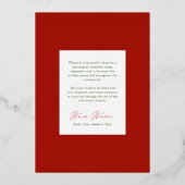 Elegant Lijst Green Plaid Kerst Folie Kaart (Achterkant)