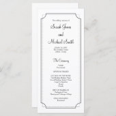 Elegant Lijst huwelijksprogramma Programmakaart (Voorkant / Achterkant)