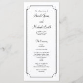 Elegant Lijst huwelijksprogramma Programmakaart (Voorkant)