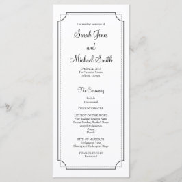 Elegant Lijst huwelijksprogramma Programmakaart