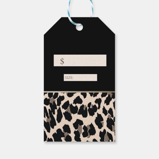 Elegant, Lijst, luipaard afdrukken, dress price La Cadeaulabel (Achterkant)