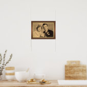 Elegant lijst met gouden grensfoto poster (Keuken)