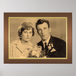 Elegant lijst met gouden grensfoto poster