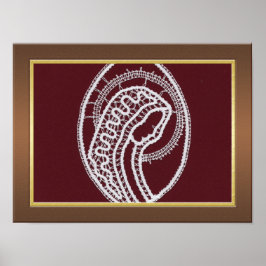 Elegant lijst met gouden grensfoto poster