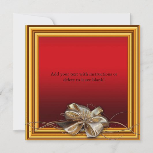 Elegant lijst met rode kerst met vet (Achterkant)