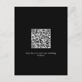 Elegant Lijst Monogram Bruiloft Informatiekaartje (Achterkant)