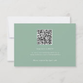 Elegant Lijst Monogram Bruiloft Reactie Kaart (Achterkant)