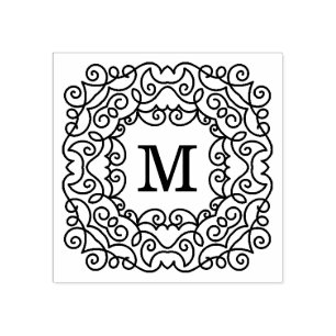 Elegant  Lijst Monogram Rubberstempel
