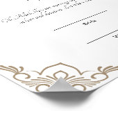 Elegant lijst Muslim nikkah certificate poster (Hoek)