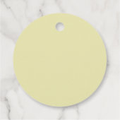 Elegant Lijst op Celestial Yellow Monogram Wedding Bedankjes Labels (Achterkant)