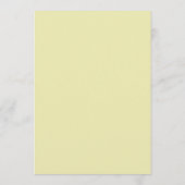 Elegant Lijst op Celestial Yellow Monogram Wedding Menu (Achterkant)