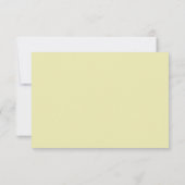 Elegant Lijst op Celestial Yellow Monogram Wedding RSVP Kaartje (Achterkant)