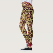 Elegant lijst: parel en goud. leggings (Links)