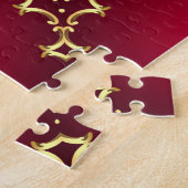 Elegant lijst: parel en goud. legpuzzel (Zijkant)