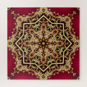 Elegant lijst: parel en goud. legpuzzel (Horizontaal)