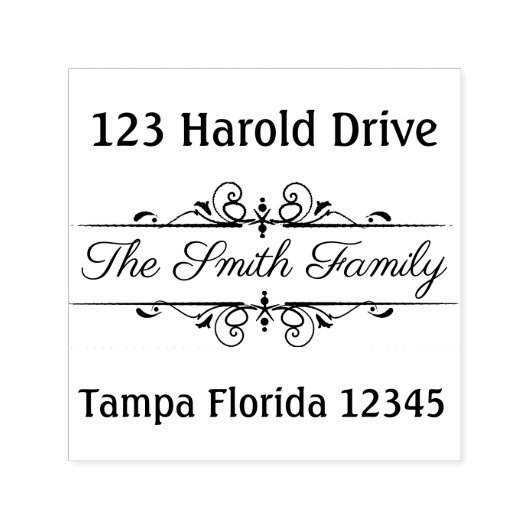 Elegant Lijst retouradres Zelfinktende Stempel (Design)