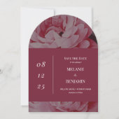 Elegant Lijst Romantische bloem Save the Date Kaart (Voorkant)