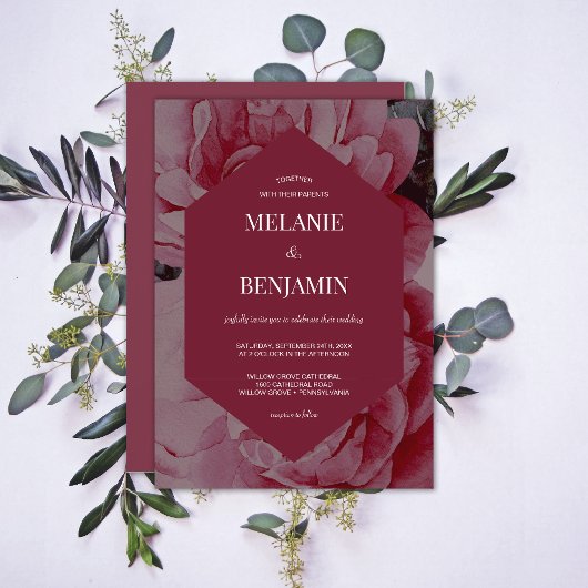 Elegant Lijst Romantische Bloemenbruiloft Kaart