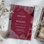 Elegant Lijst Romantische Bloemenbruiloft Kaart