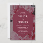 Elegant Lijst Romantische Bloemenbruiloft Kaart (Voorkant)