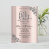 Elegant Lijst Roos Gold 50e verjaardag Kaart (Staand voorkant)