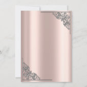 Elegant Lijst Roos Gold 50e verjaardag Kaart (Achterkant)